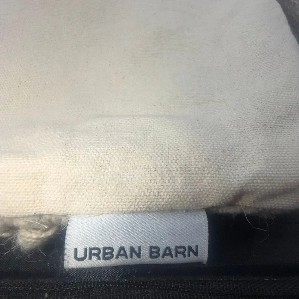 URBAN BARN Milk 20”x20” Inala Throw Pillow Cover